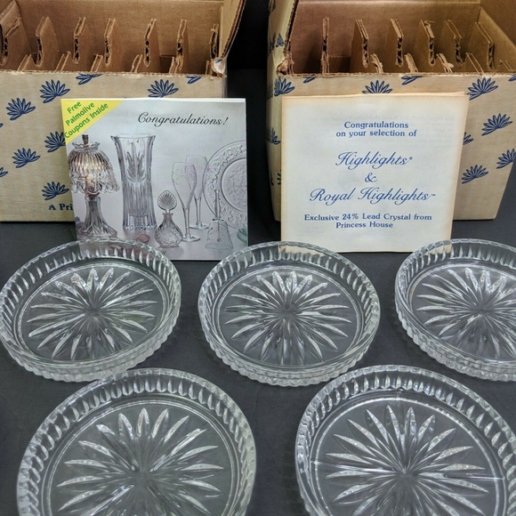 Princes House Lead Crystal Coasters #876 Lot of 13 - Picture 2 of 7